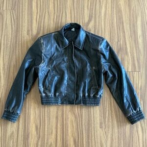 H&M Brown Faux Leather Women's Jacket